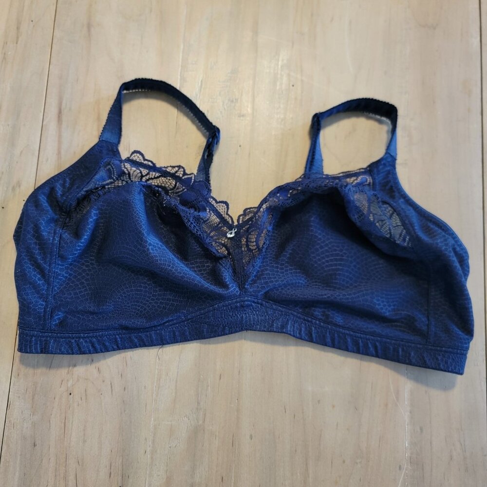 Fantasie Memoir Underwire Full Cup Side Support Bra Navy Blue US 40H UK 40FF